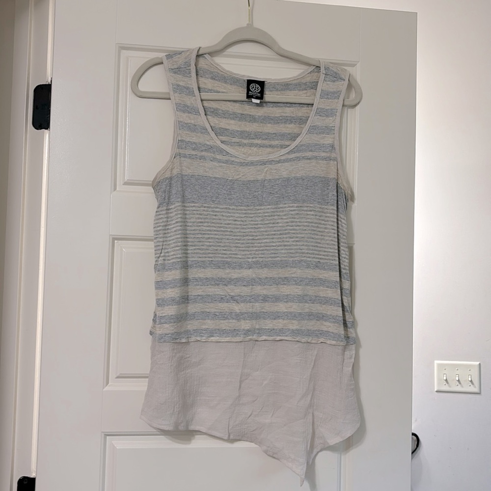 Babeau striped tank M cream, grey
